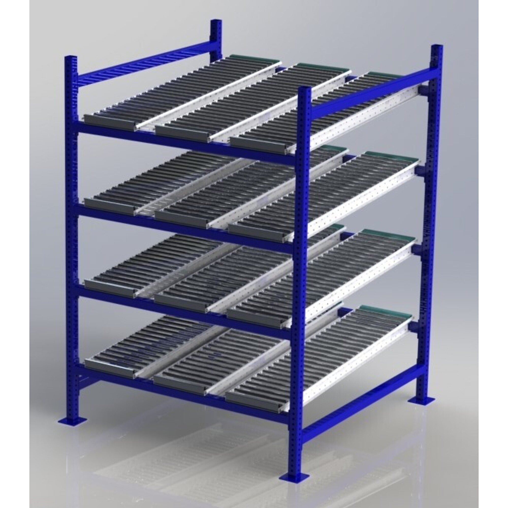 Unex, Gravity Flow Rack Starter, Overall Height 72 in, Width 48 in, Depth 48 in, Model# CF99SR48484-S